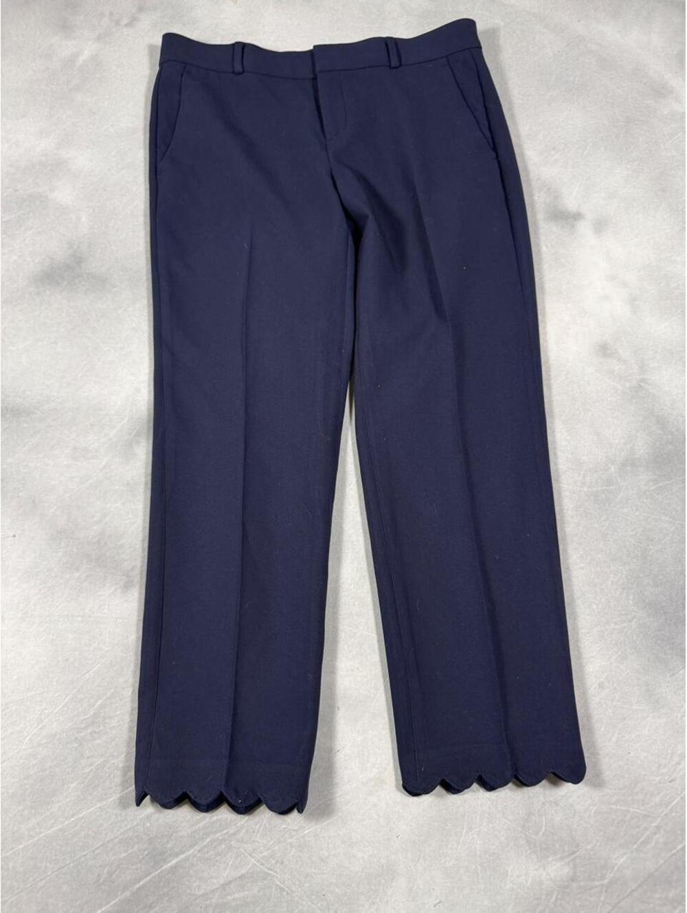 Banana Republic Navy Scallop Hem Ankle Dress Pants Women’s Size 6